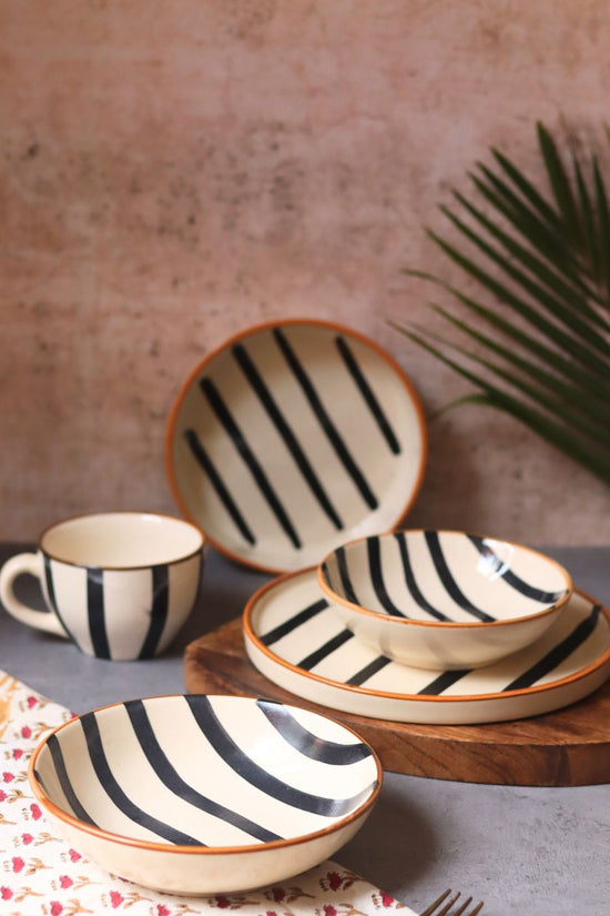 Handmade Zebra Serving Set