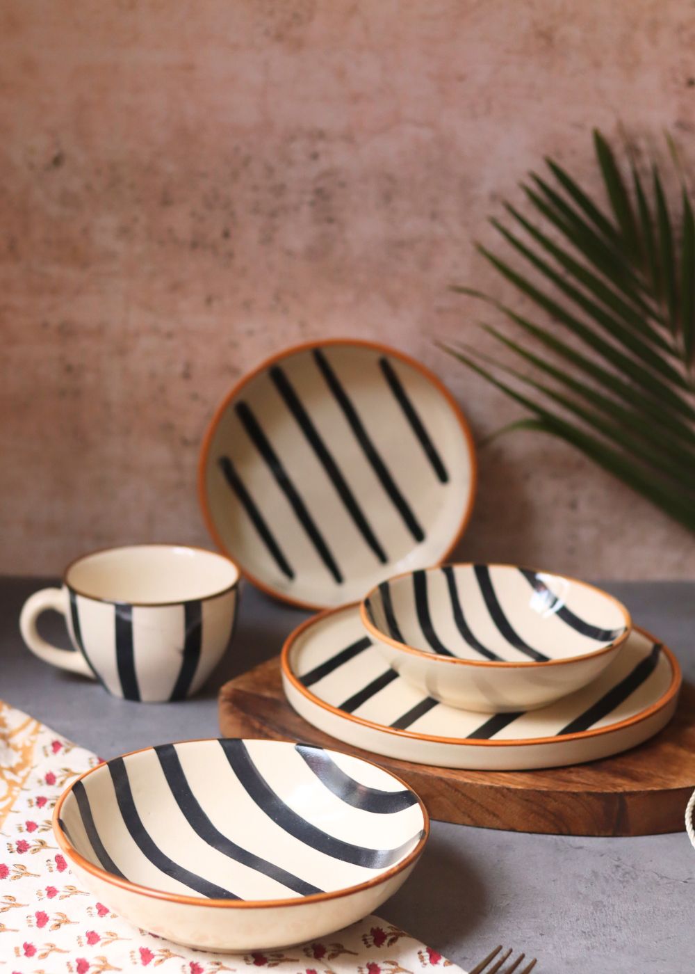 Handmade Zebra Serving Set
