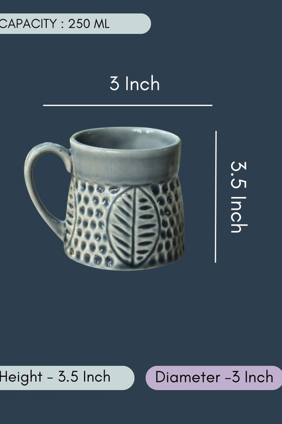 Subtle Grey Leaf Coffee Mug