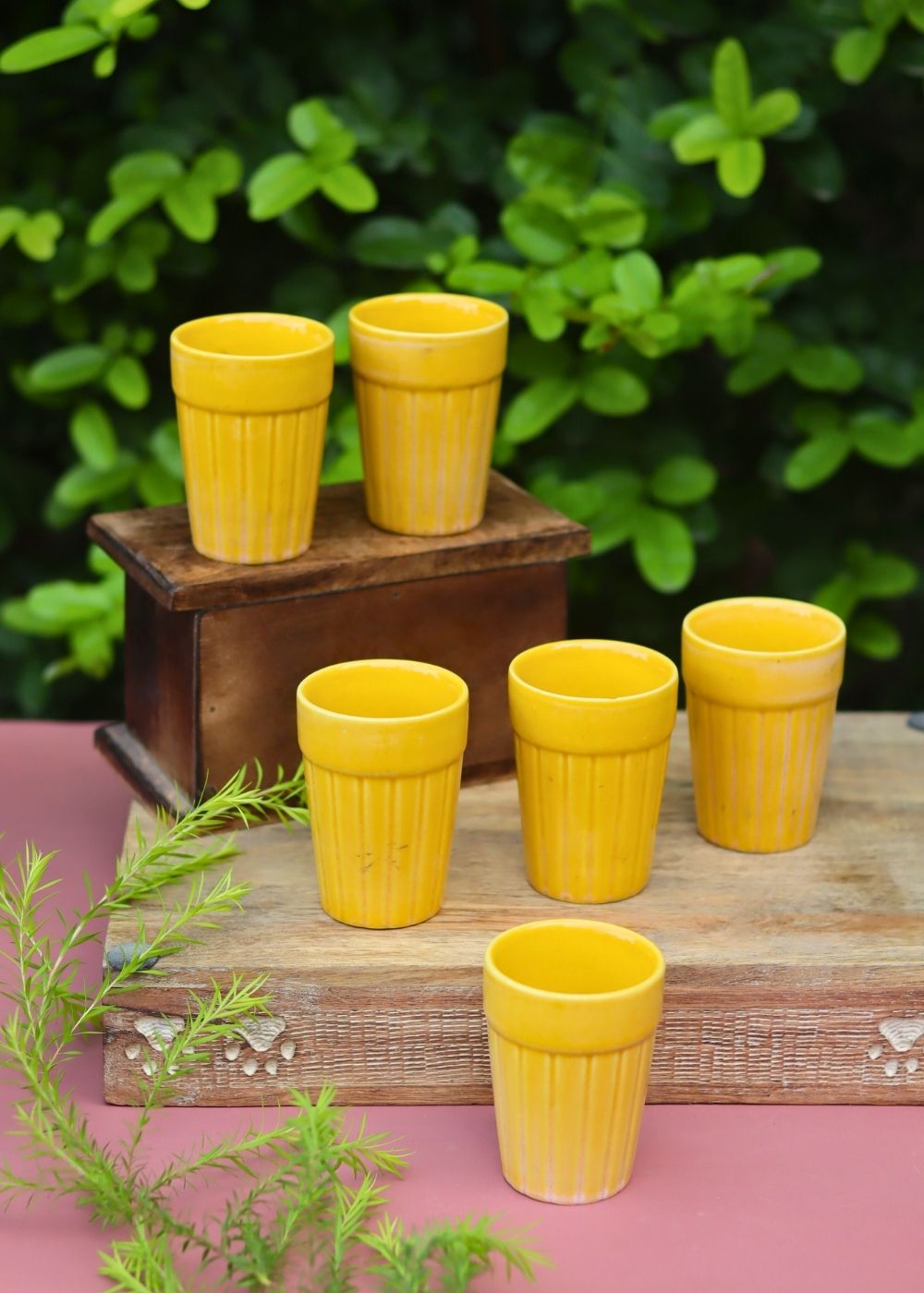 Set of 6 - Yellow Kulhad with premium quality material