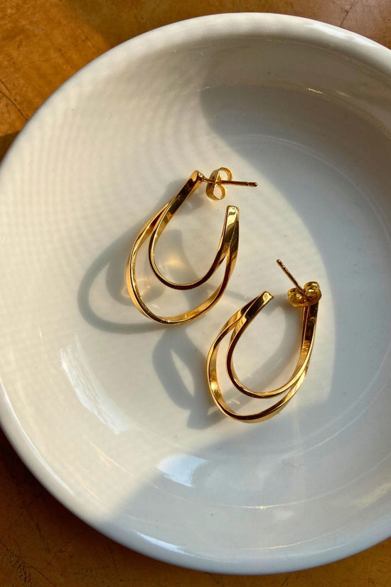 Curvy Hoop Earrings handmade in India