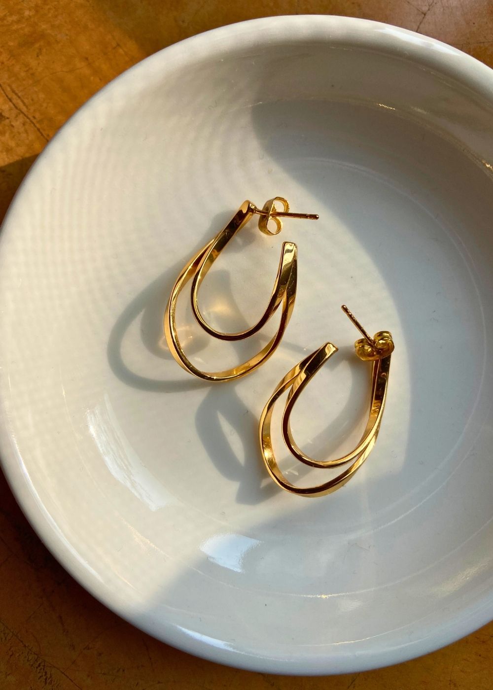 Curvy Hoop Earrings handmade in India