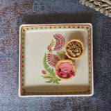 handmade red motif platter