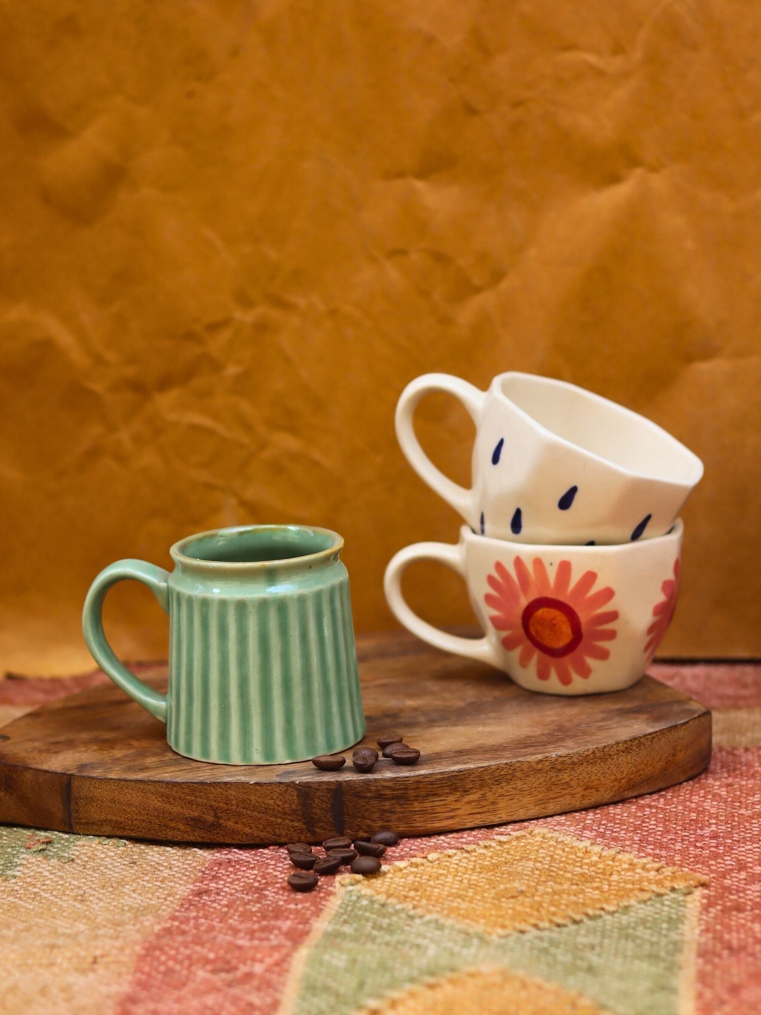 Handmade Set of 3 - Coffee Time Mugs combo
