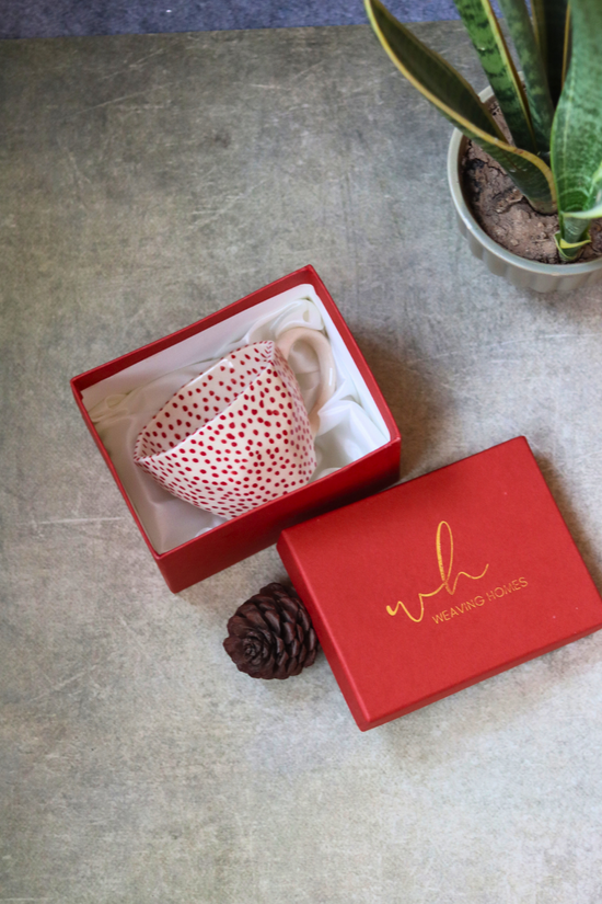 Red Polka Mug in a Gift Box