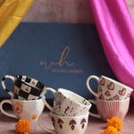 Handmade Set of 6  Artful Mugs (for the price of 5) Diwali Gift Box