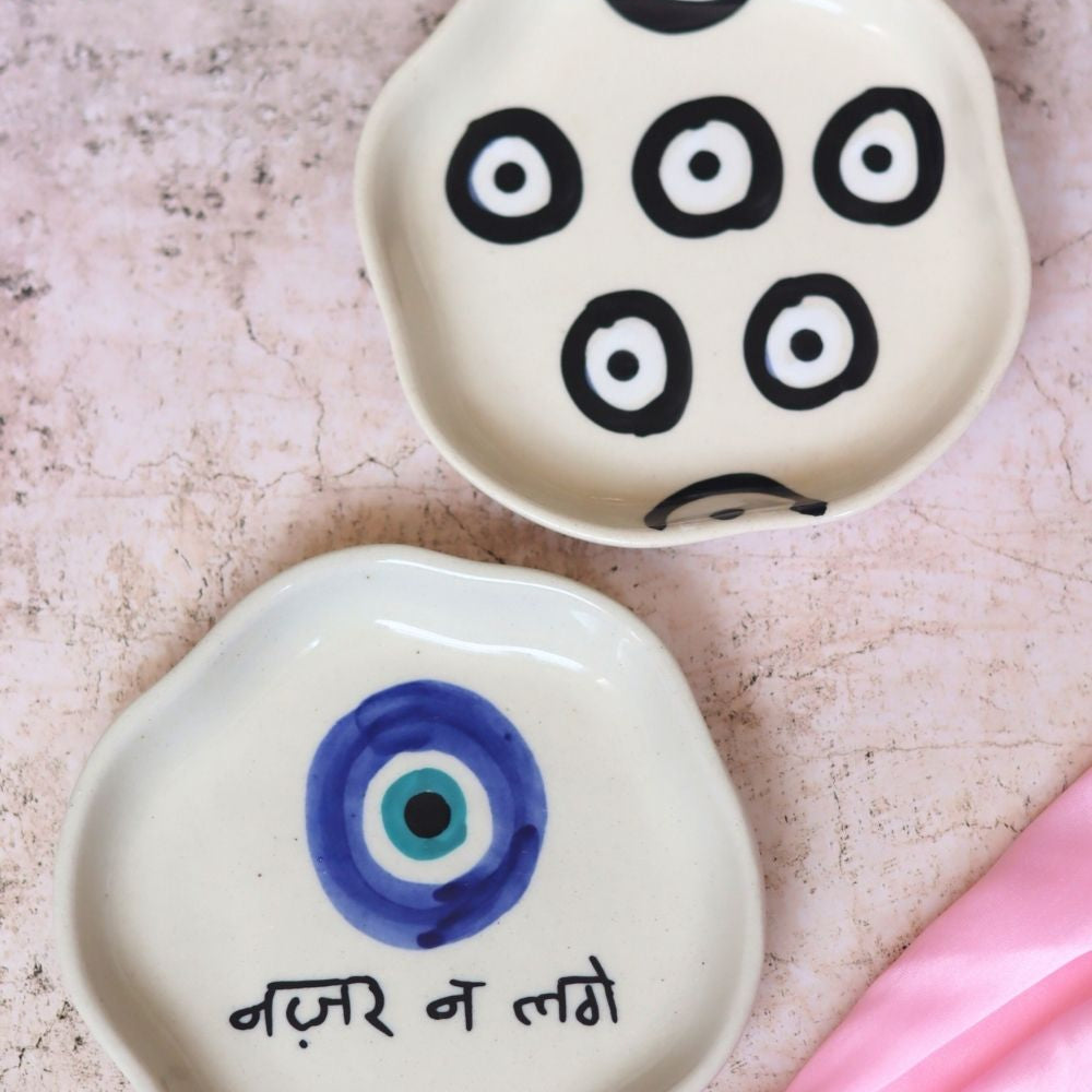 Handmade Nazar & Evil Eye Handmade Dessert Plate