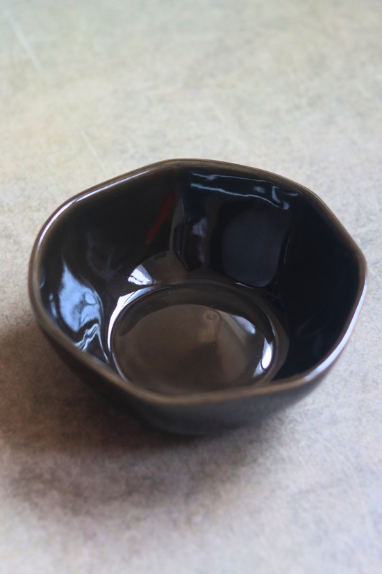 ceramic black handmade bowl