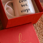 cute but virgo mug in a gift box made by ceramic