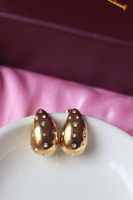 Anti tarnish Waterdrop Earrings - Gold