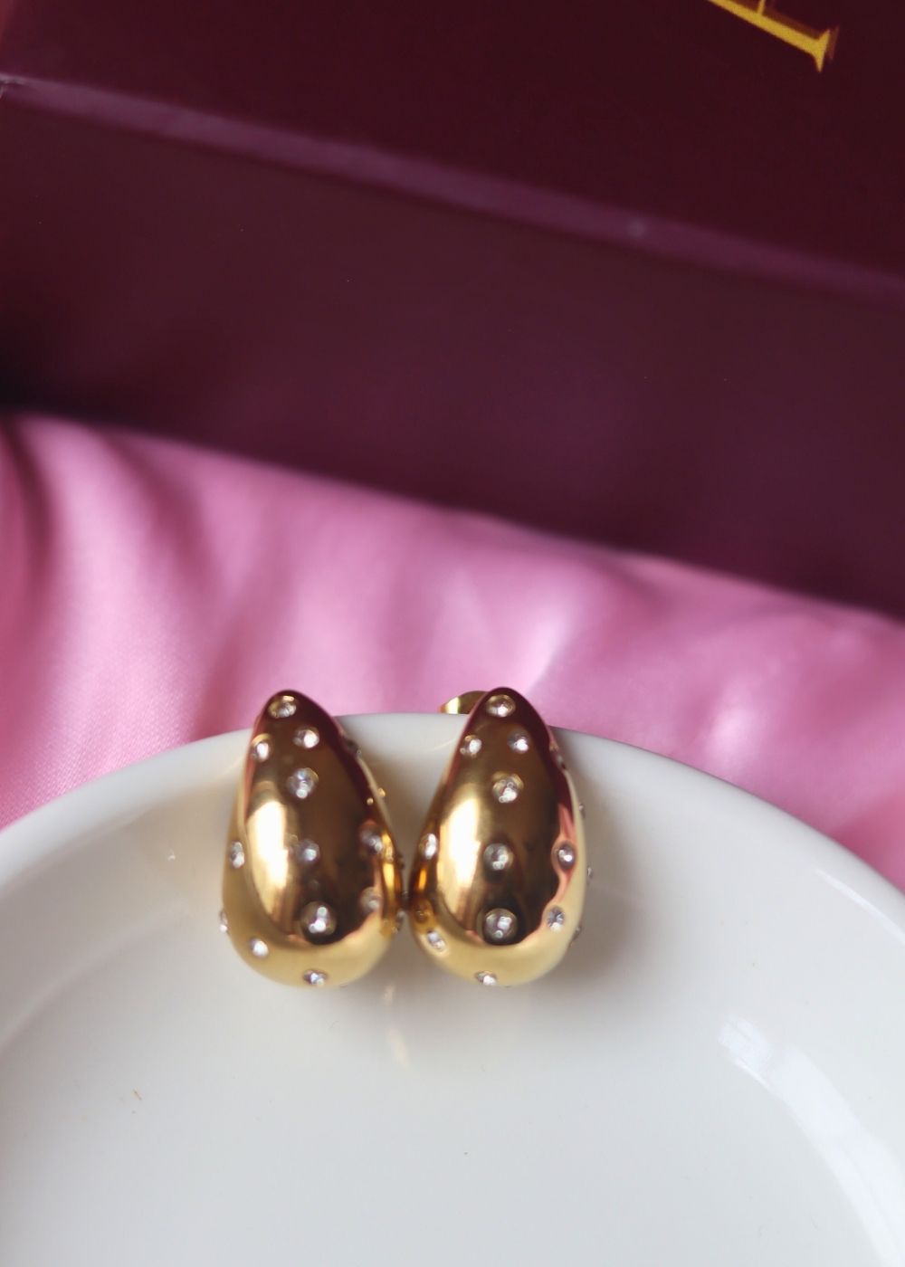 Anti tarnish Waterdrop Earrings - Gold