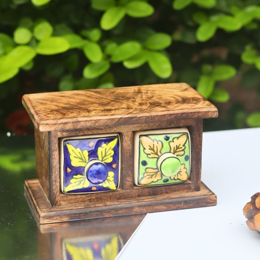 Wooden Decor Drawer – Earth Glow made by wooden