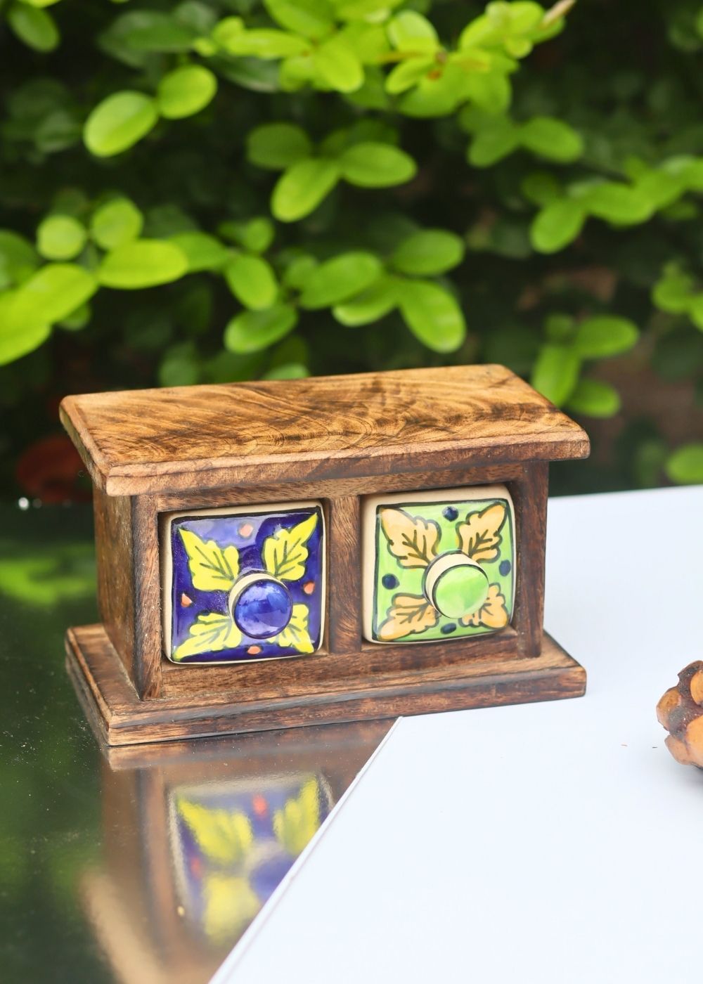 Wooden Decor Drawer – Earth Glow made by wooden