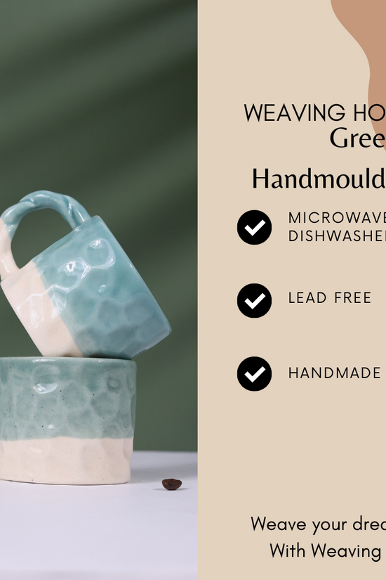 Teal Handmoulded Mug Specification
