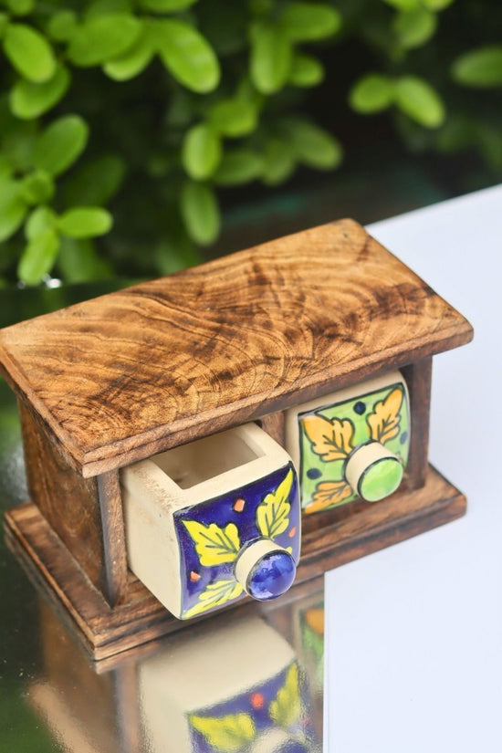 Wooden Decor Drawer – Earth Glow with premium quality material