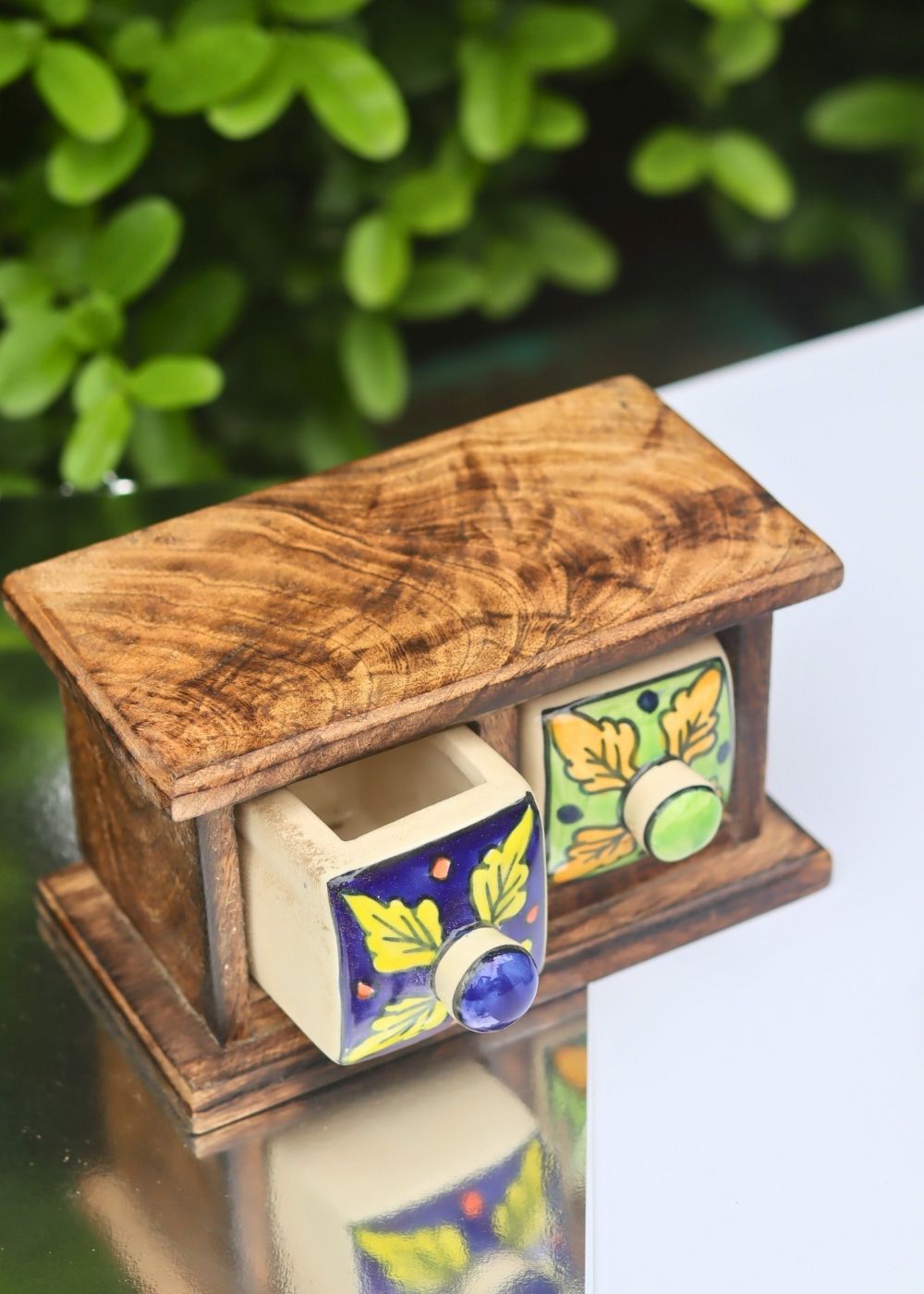 Wooden Decor Drawer – Earth Glow with premium quality material