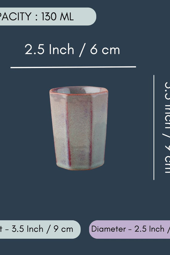 Set of 6 - Blue Chai Kulhad