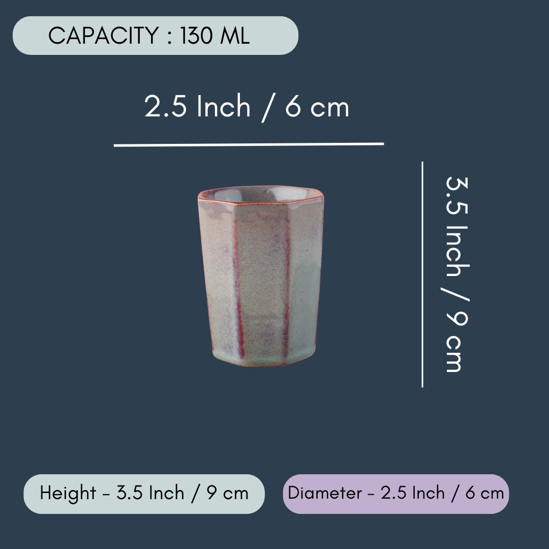 Set of 6 - Blue Chai Kulhad