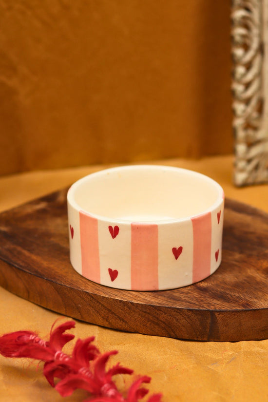 Striped heart Bowl with premium quality material