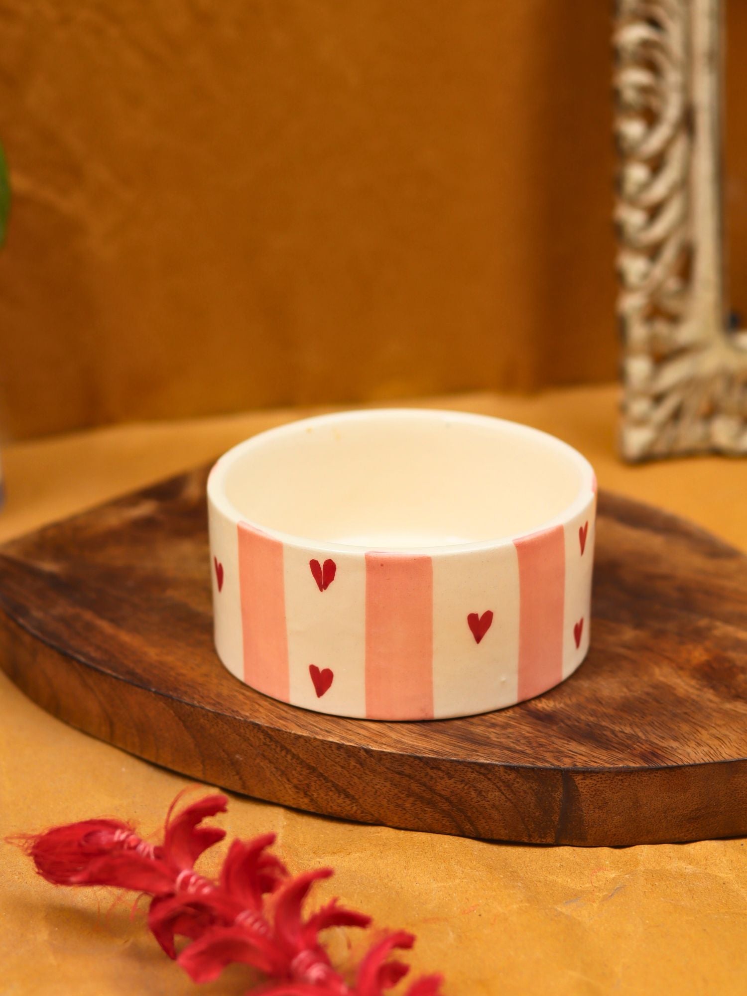 Striped heart Bowl with premium quality material