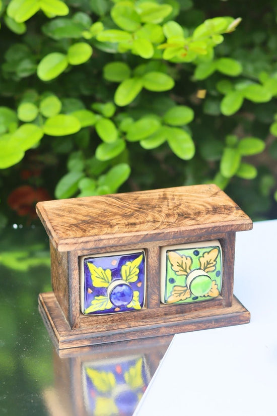 Wooden Decor Drawer – Earth Glow handmade in India