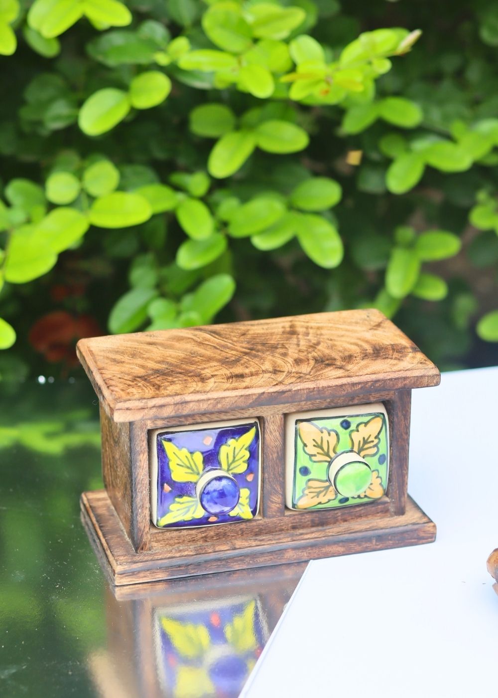Wooden Decor Drawer – Earth Glow handmade in India