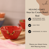 Anar ice cream bowl red color signification