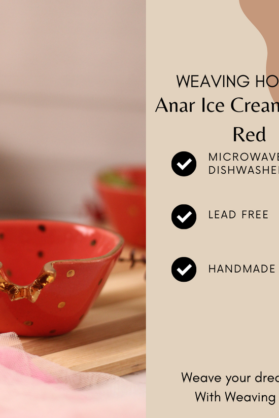 Anar ice cream bowl red color signification