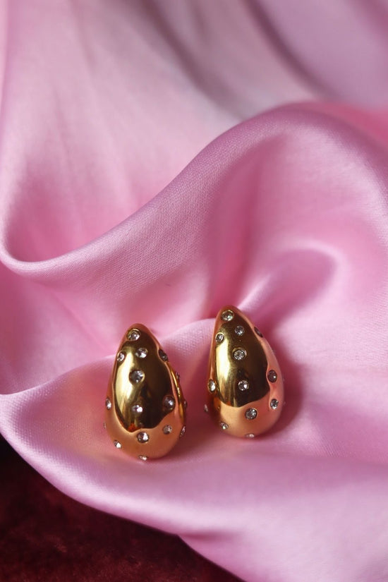 Waterdrop Earrings - Gold handmade in India