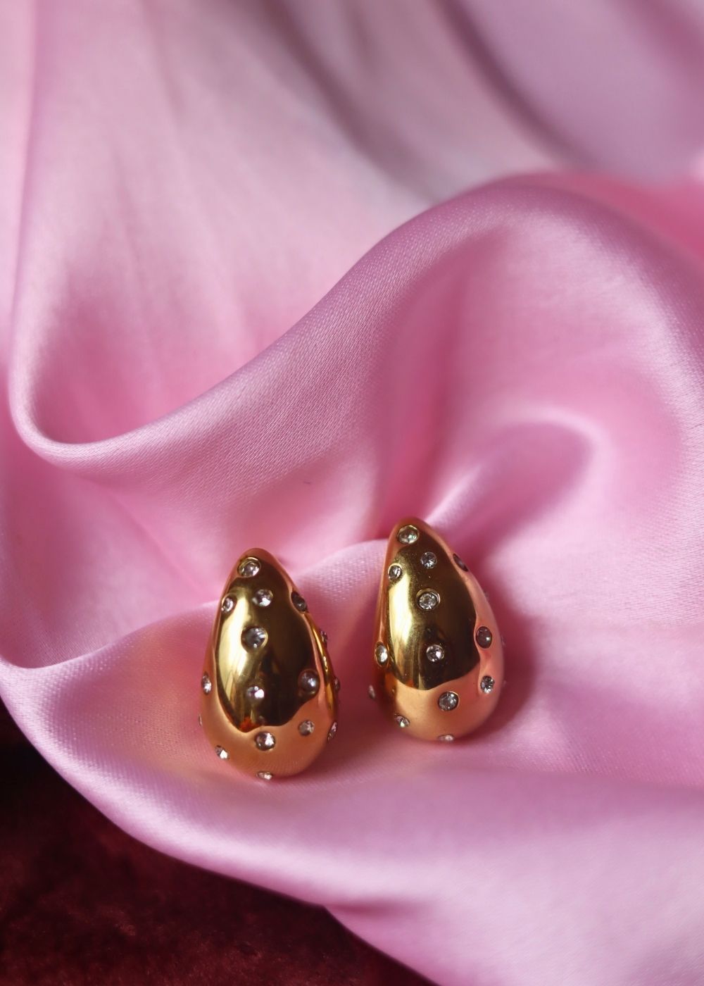 Waterdrop Earrings - Gold handmade in India