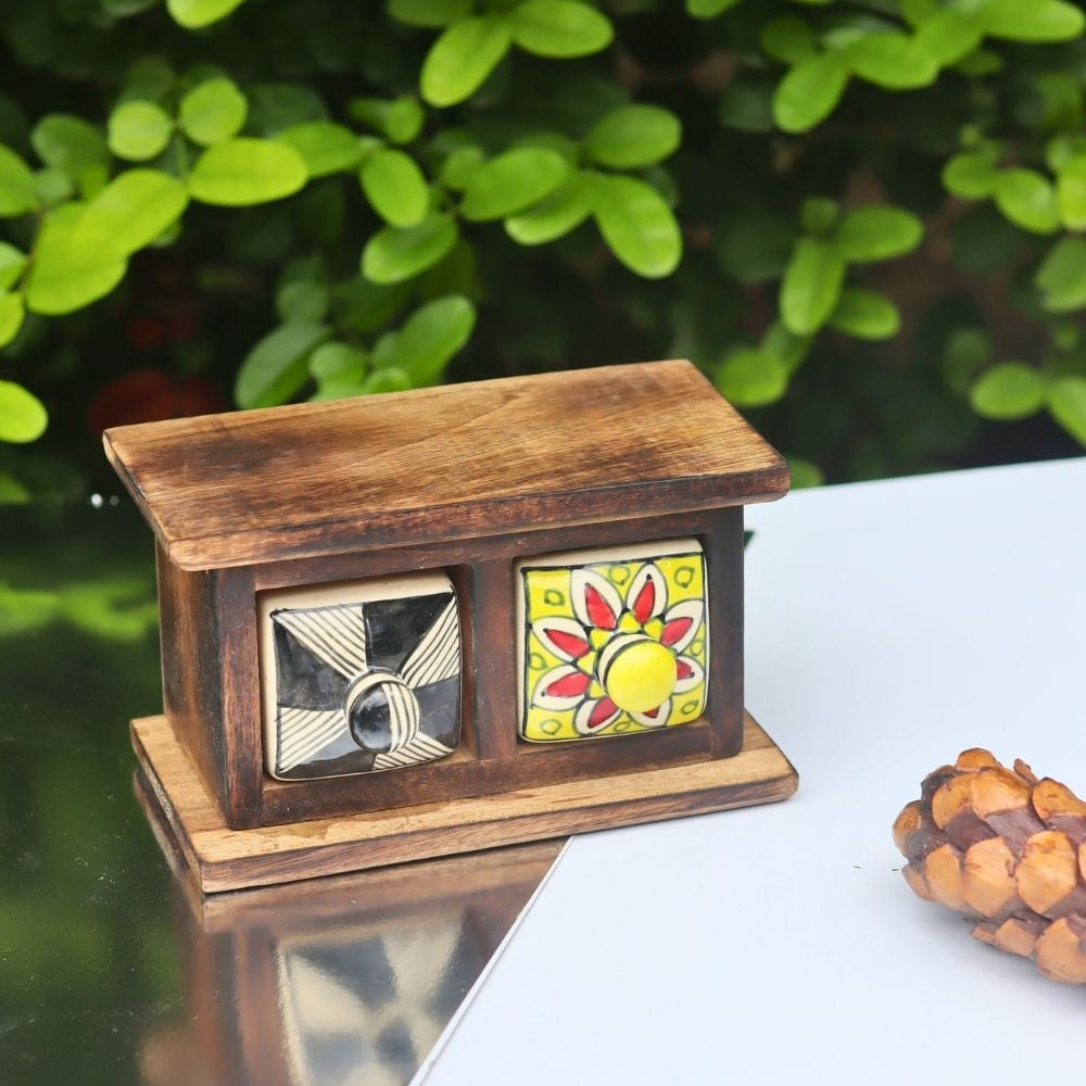 handmade Wooden Decor Drawer – Mystic Abstract