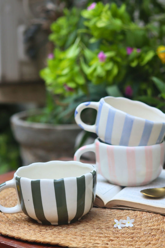 Set of 3 - The Striped Mugs combo with premium quality material