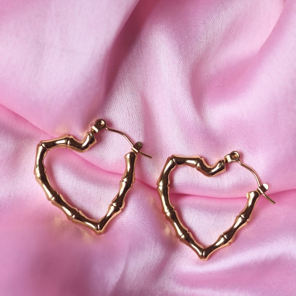 Serene Heart Earrings handmade in India