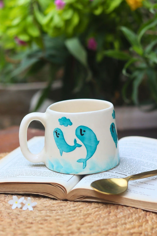 handmade Dolphin Mug