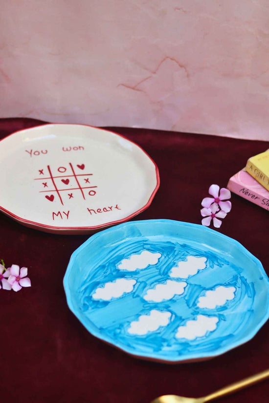Set of 2 - You won my heart & Cloud plate combo