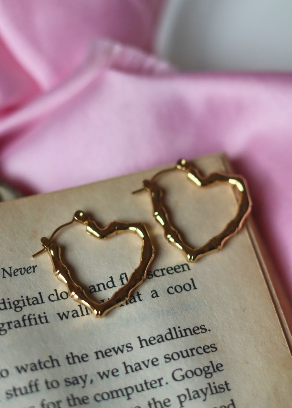 Anti tarnish Serene Heart Earrings