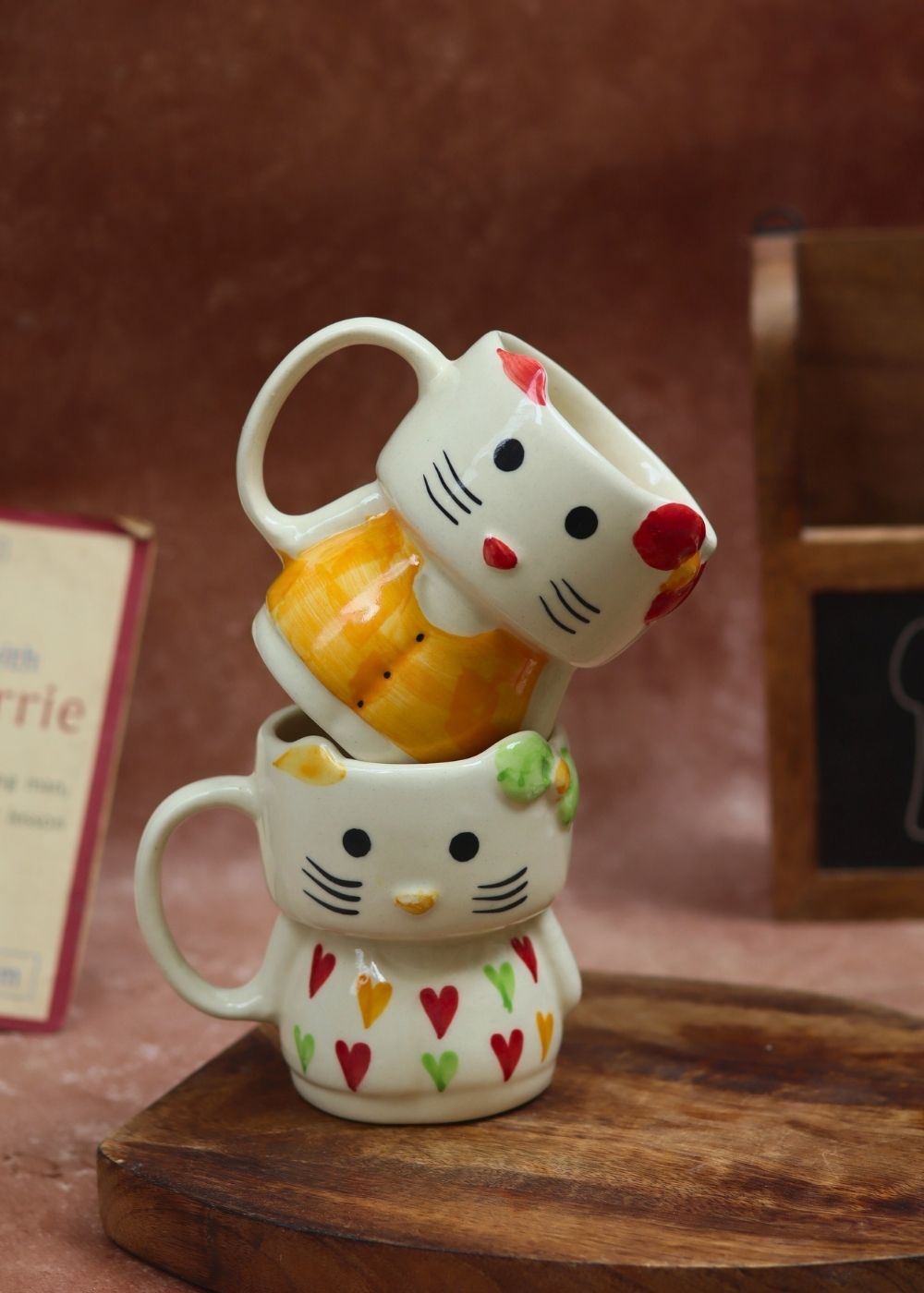 Set of 2 - Hello Kitty & modern Kitty Mugs combo made by ceramic