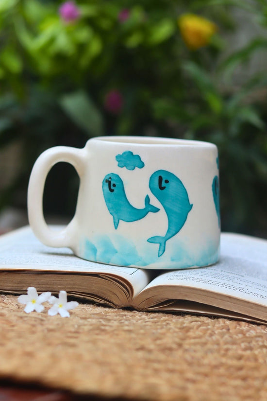 Dolphin Mug made by ceramic