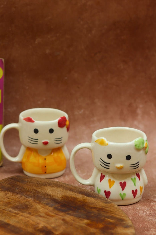 Set of 2 - Hello Kitty & modern Kitty Mugs combo with premium quality material