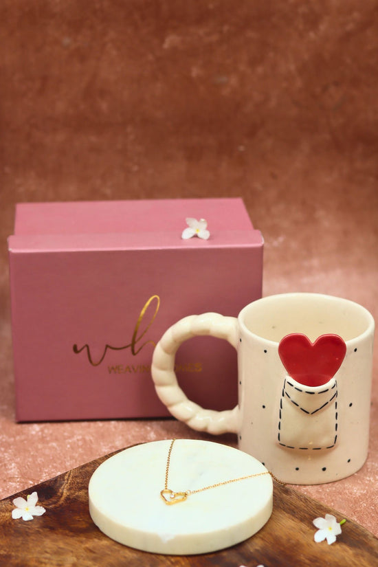Love Letter Karva Chauth hamper with a mug & beautiful necklace set