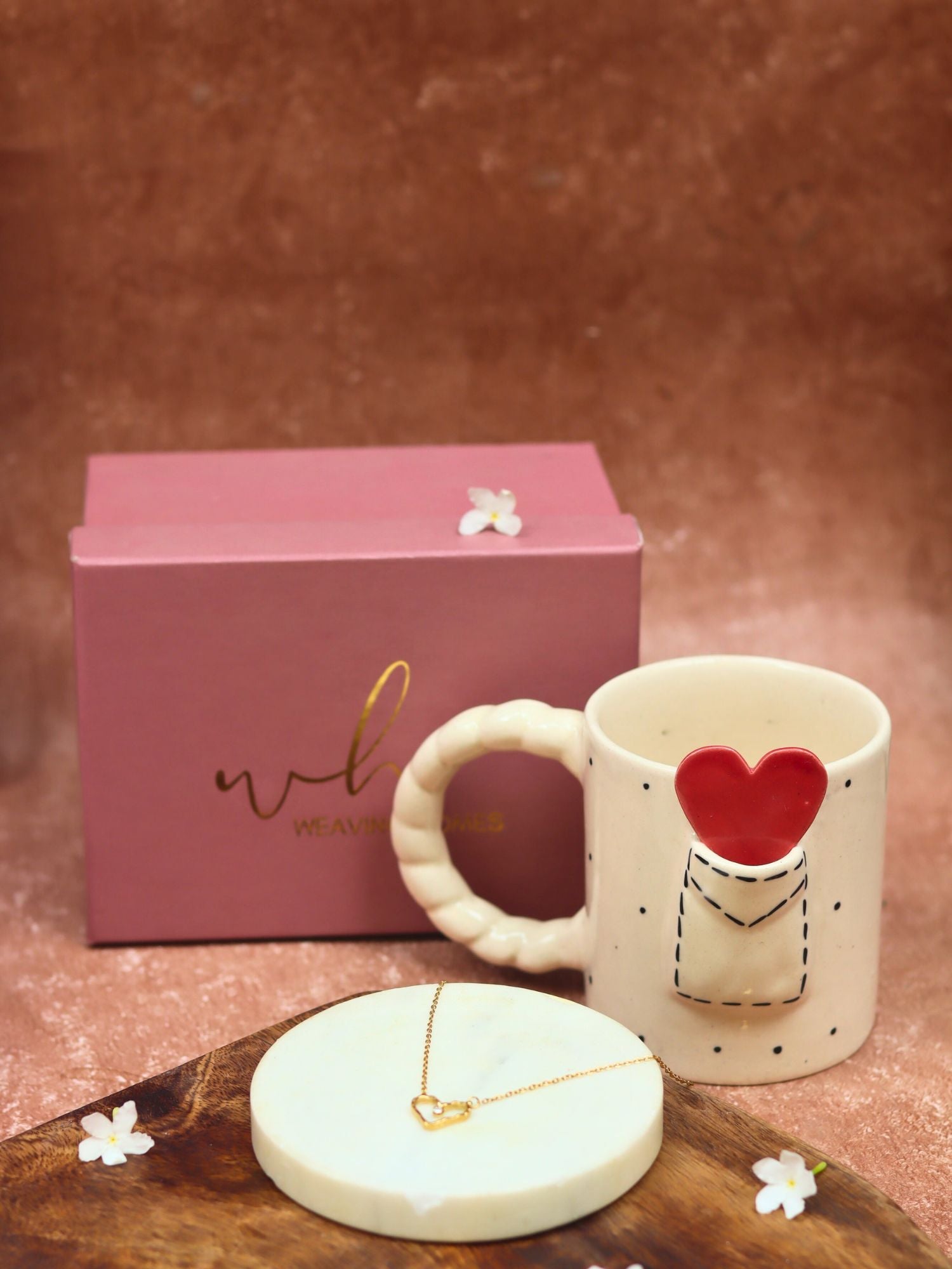 Love Letter Karva Chauth hamper with a mug & beautiful necklace set