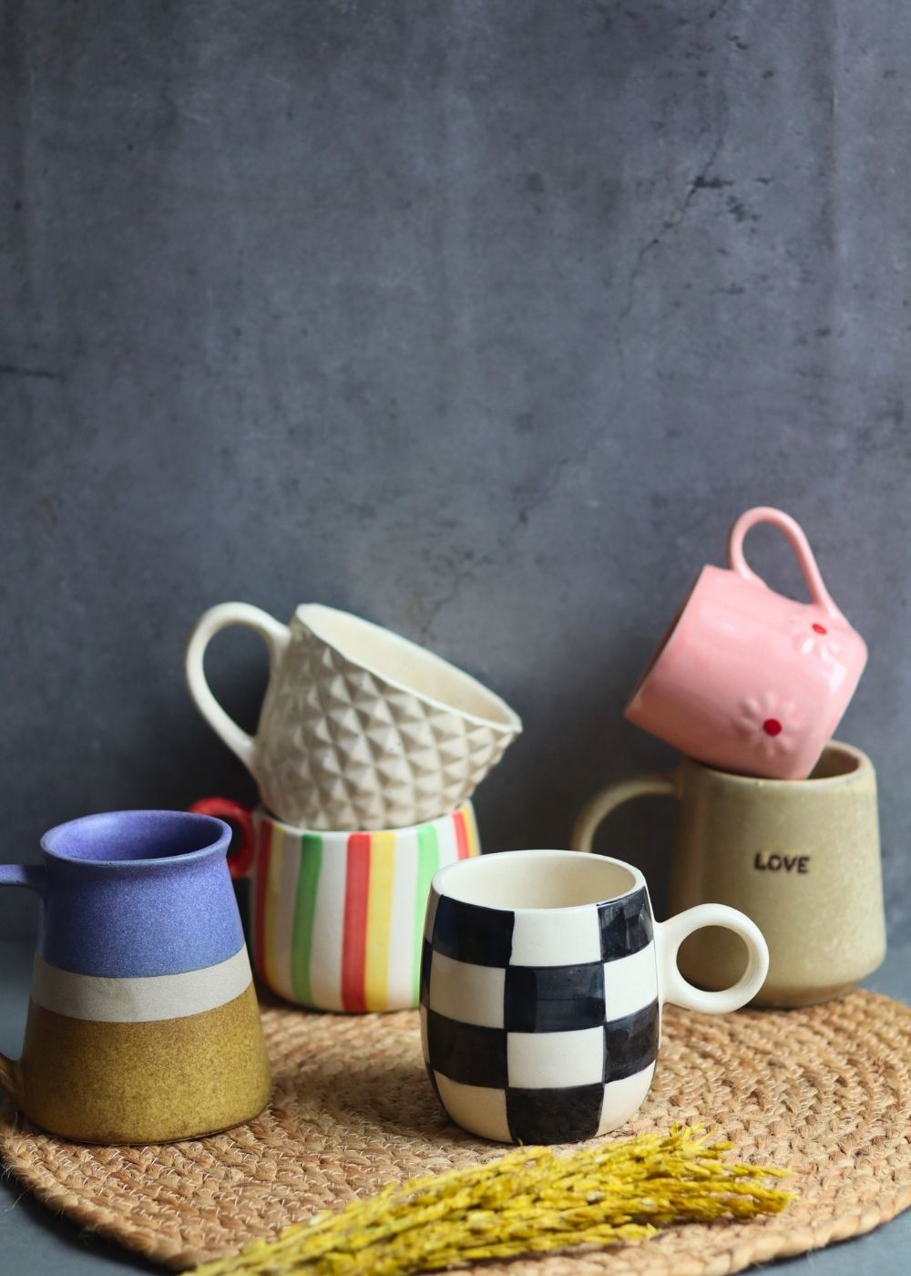 Set of 6 Mug Mates Combo (for the price of 5) handmade in india