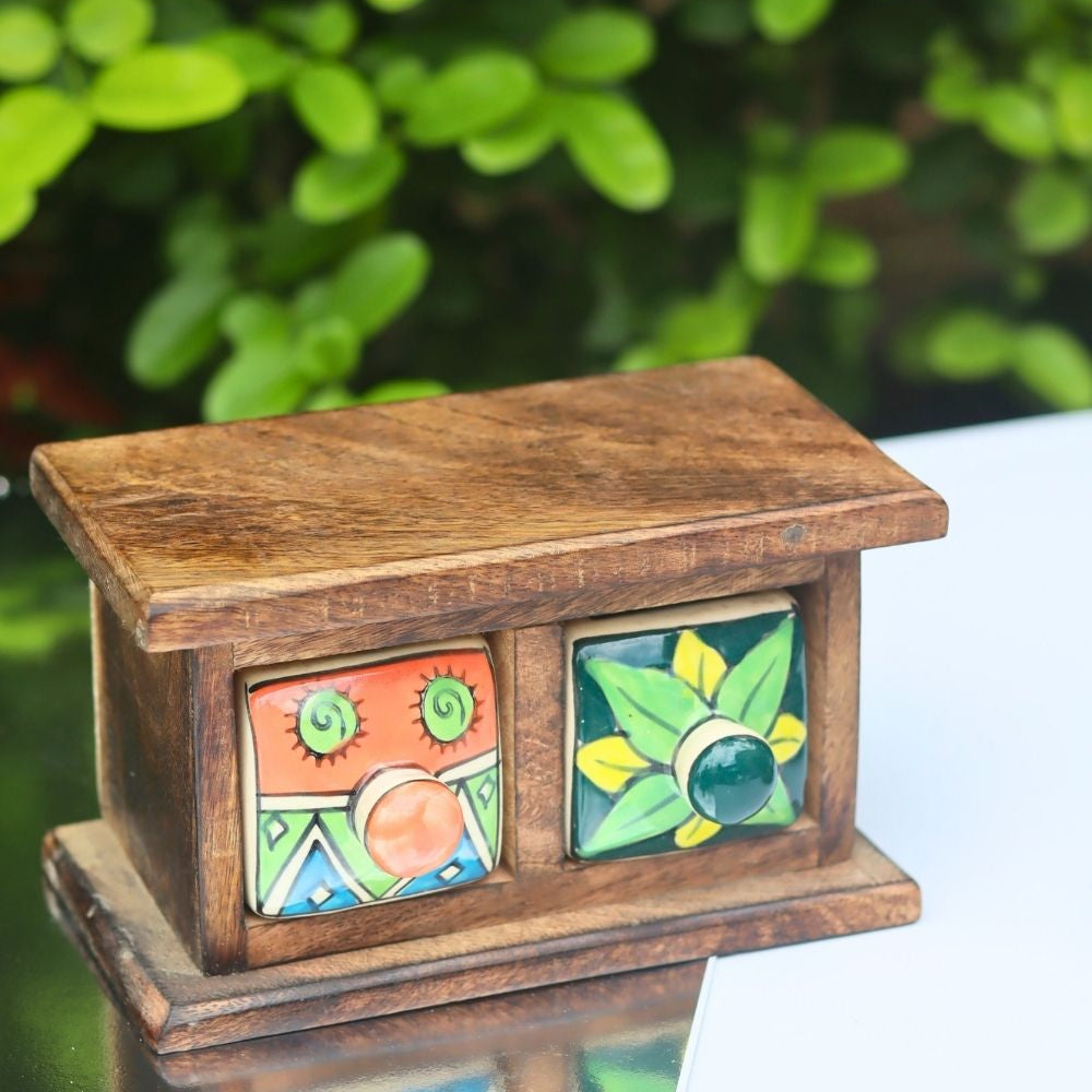 Wooden Decor Drawer – Indie Glow handmade in India