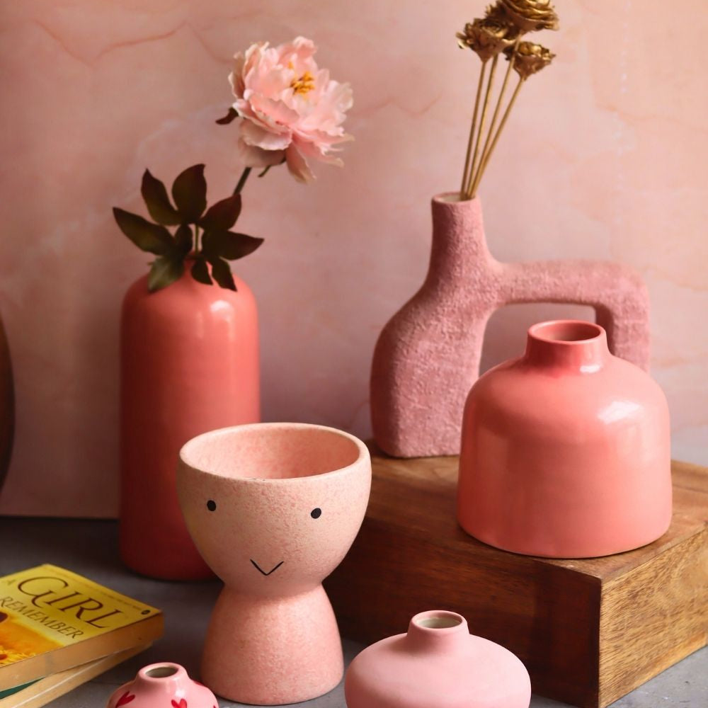 handmade Set of 6 Bloom & Blush Vases (for the price of 5)