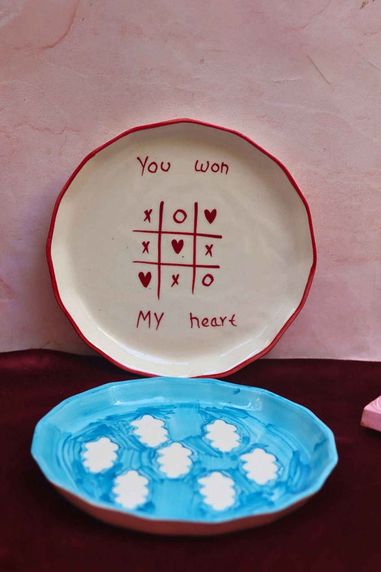 Set of 2 - You won my heart & Cloud plate combo