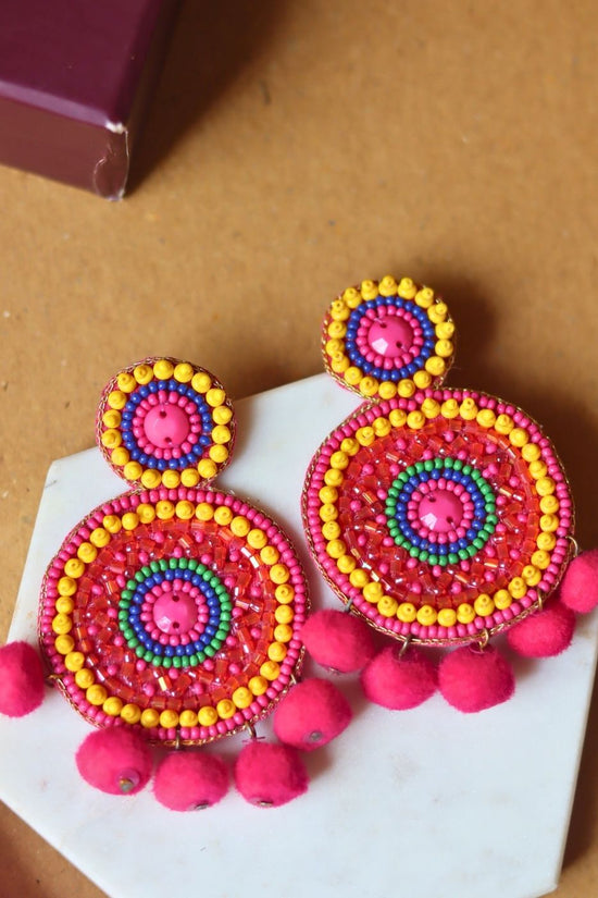 Chakra Handmade Beaded Earrings handmade in India