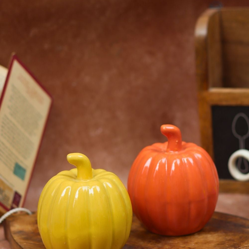 Handmade Yellow & Orange Pumpkin