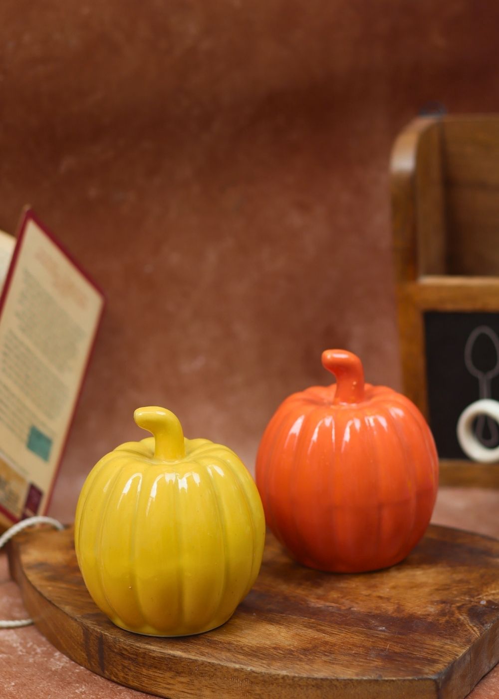 Handmade Yellow & Orange Pumpkin