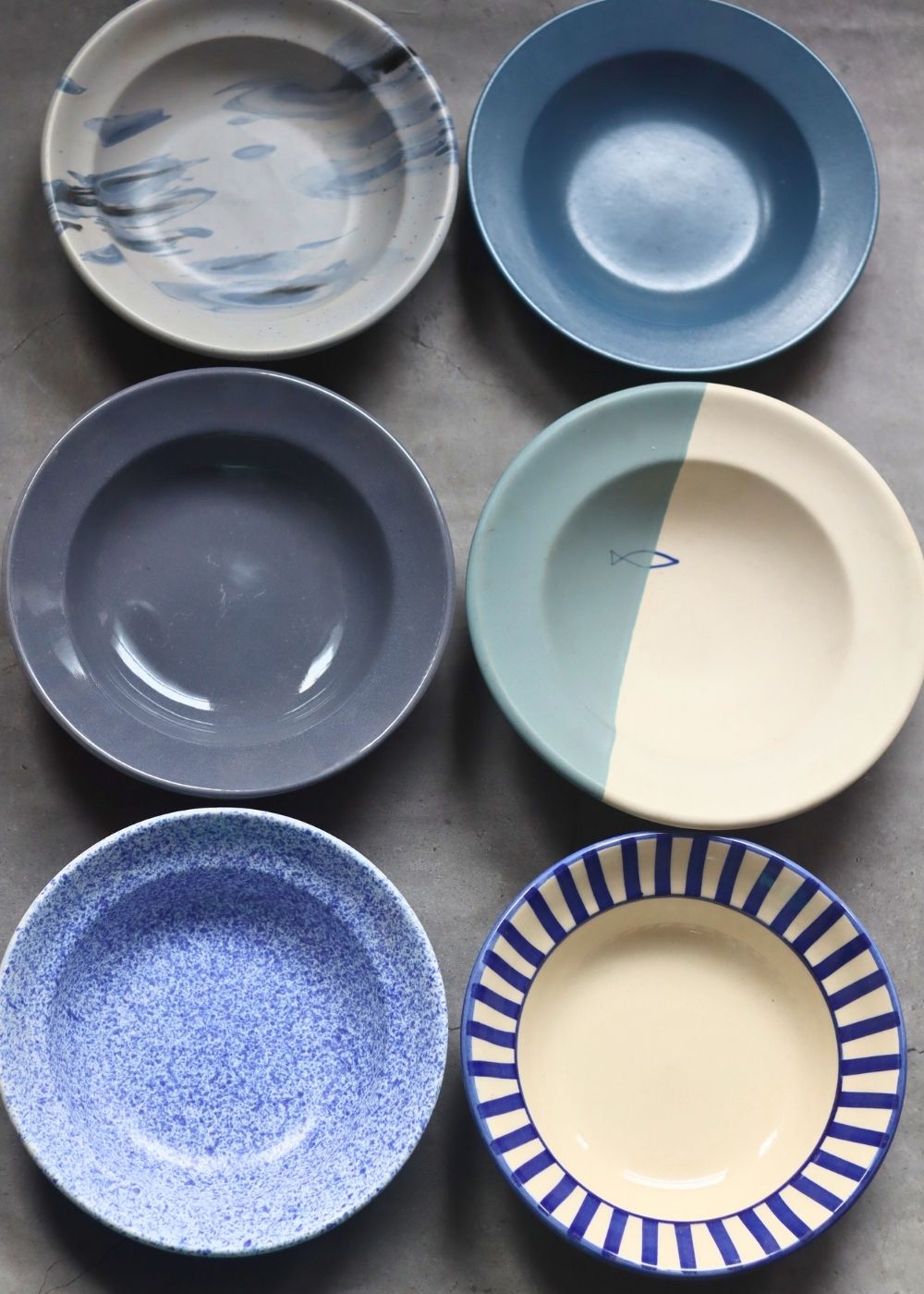 Set of 6 Best Selling Pasta Plates (for the price of 5) made by ceramic