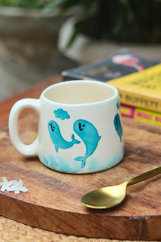 Dolphin Mug handmade in india